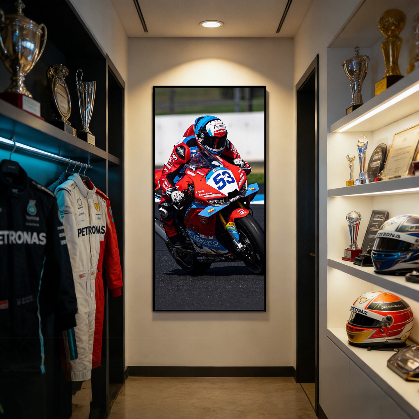 Установка пакета Валентин Дебис чемпион WSBK декоративная роспись Zhang Xue мотоцикл 820RR подвесная картина для мотоцикла