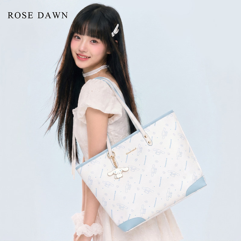 rosedawn Sanrio Laurel dog сумка-тоут большой емкости 2026 новая женская сумка на одно плечо для поездок в пригородах