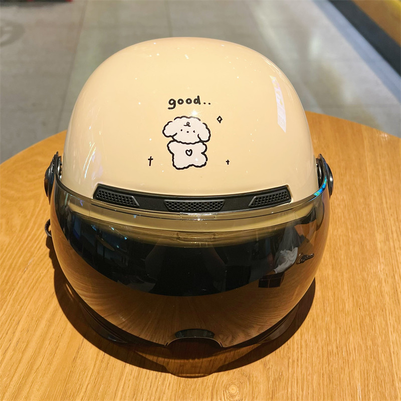 Cute puppy helmet, new national standard 3C certified electric bicycle helmet, cartoon...