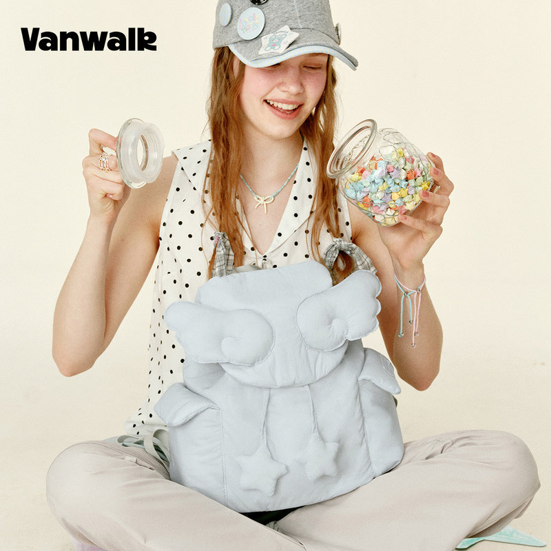 [Ван Луцзе в том же стиле] дорожный рюкзак vanwalk niche design sense, женский милый рюкзак puff cloud