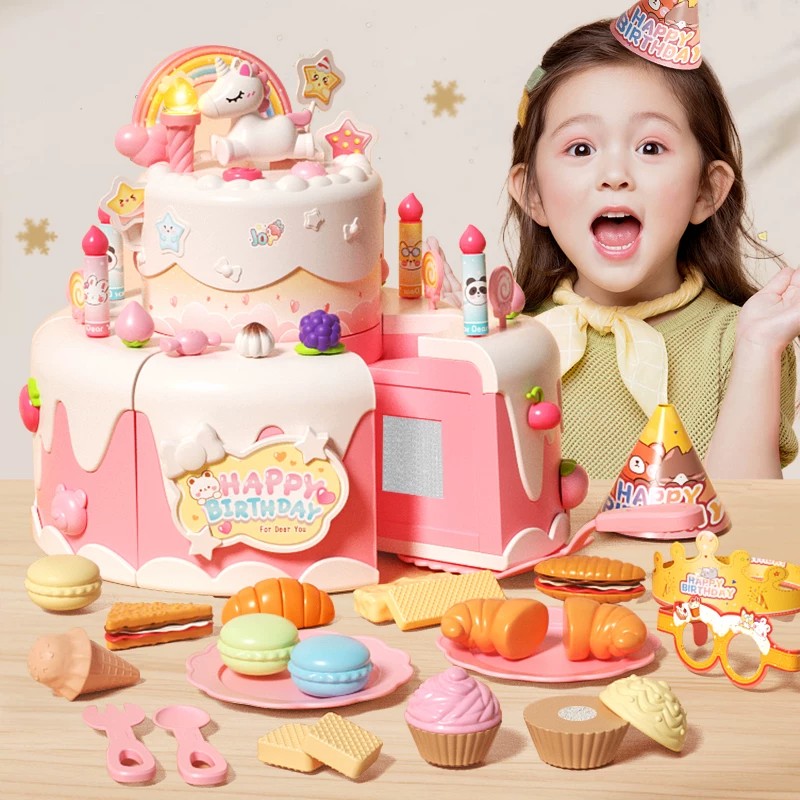 Швейцарский детский праздничный торт play house toys 3-6 имитаций еды...