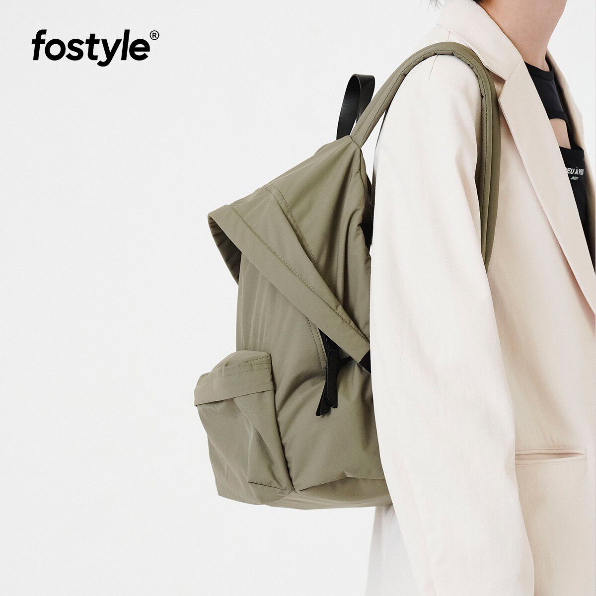 Официальный рюкзак FOSTYLE с полями, нейлоновая сумка для путешествий, открытый рюкзак, водонепроницаемая школьная сумка, сумка для компьютера, дорожная сумка