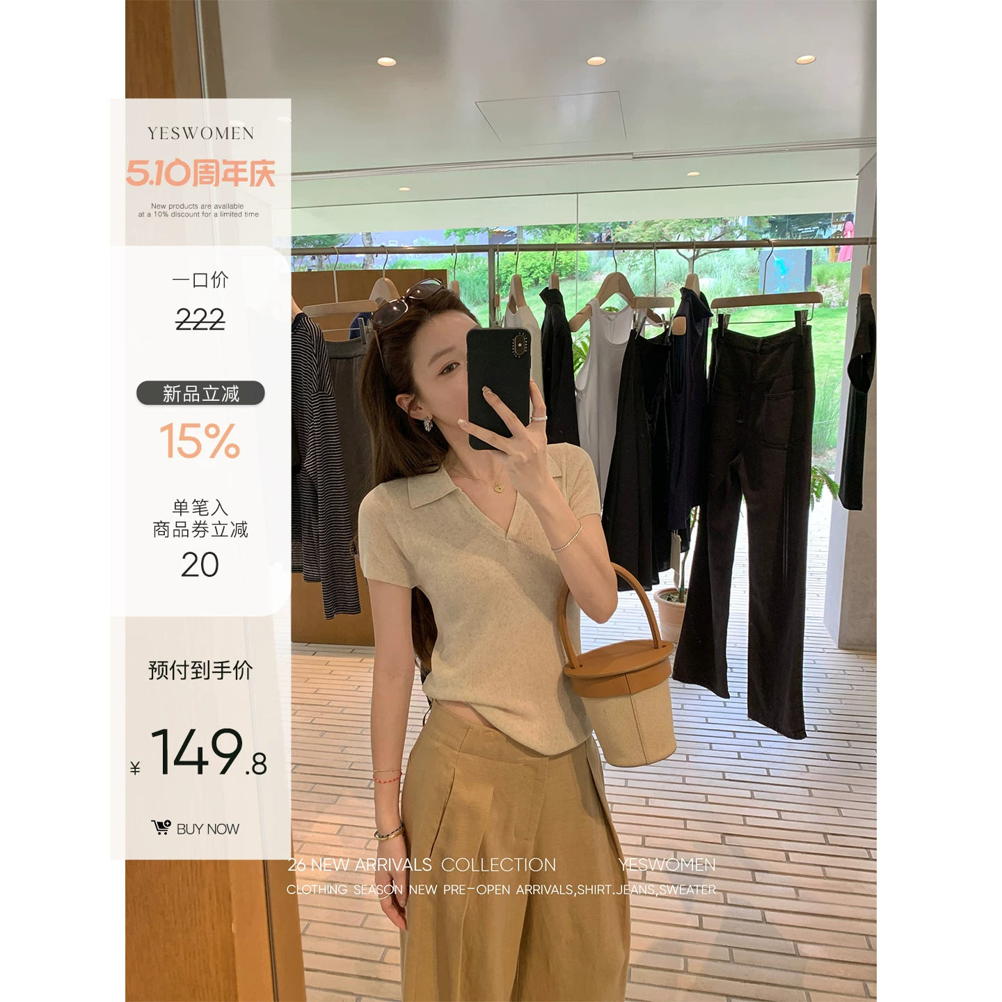 Xiaoyi customized linen aesthetics polo* летняя новая тонкая блузка из лиоцелла tencel, футболка с короткими рукавами для женщин