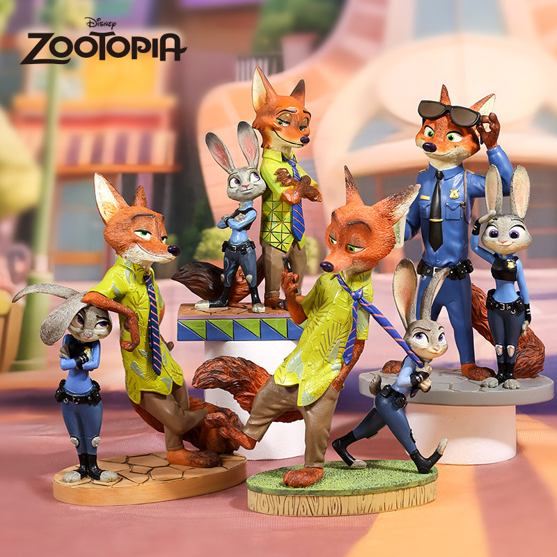 enesco Disney Crazy Animal City Кролик ручной работы Джуди Фокс Ник Украшение рабочего стола Подарок Танабата для мальчика
