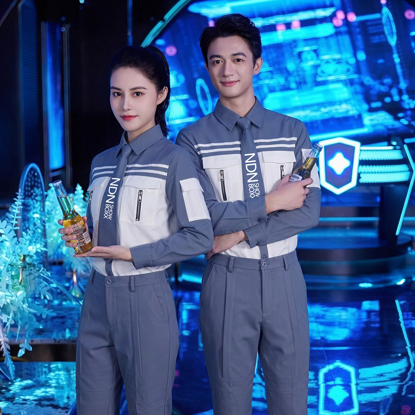Aocheng high-end club bar ktv комбинезон официанта для гостиничного бизнеса с длинными рукавами, зимний костюм для сшивания инструментов