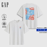 [Одобрение Cheng Yi] Мужская и женская одежда Gap, новинка лета 2026, влагопоглощающая и быстросохнущая футболка с логотипом и короткими рукавами 891416