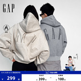 [Одобрение Cheng Yi] Осень 2026 года для мужчин и женщин от Gap, новый флисовый кардиган с капюшоном и логотипом, свитер 1SS623707