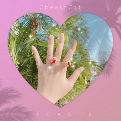 taobao agent 【芝士猫手作】买二送一 呲甜可爱蛋糕lolita小物手饰可调节戒指