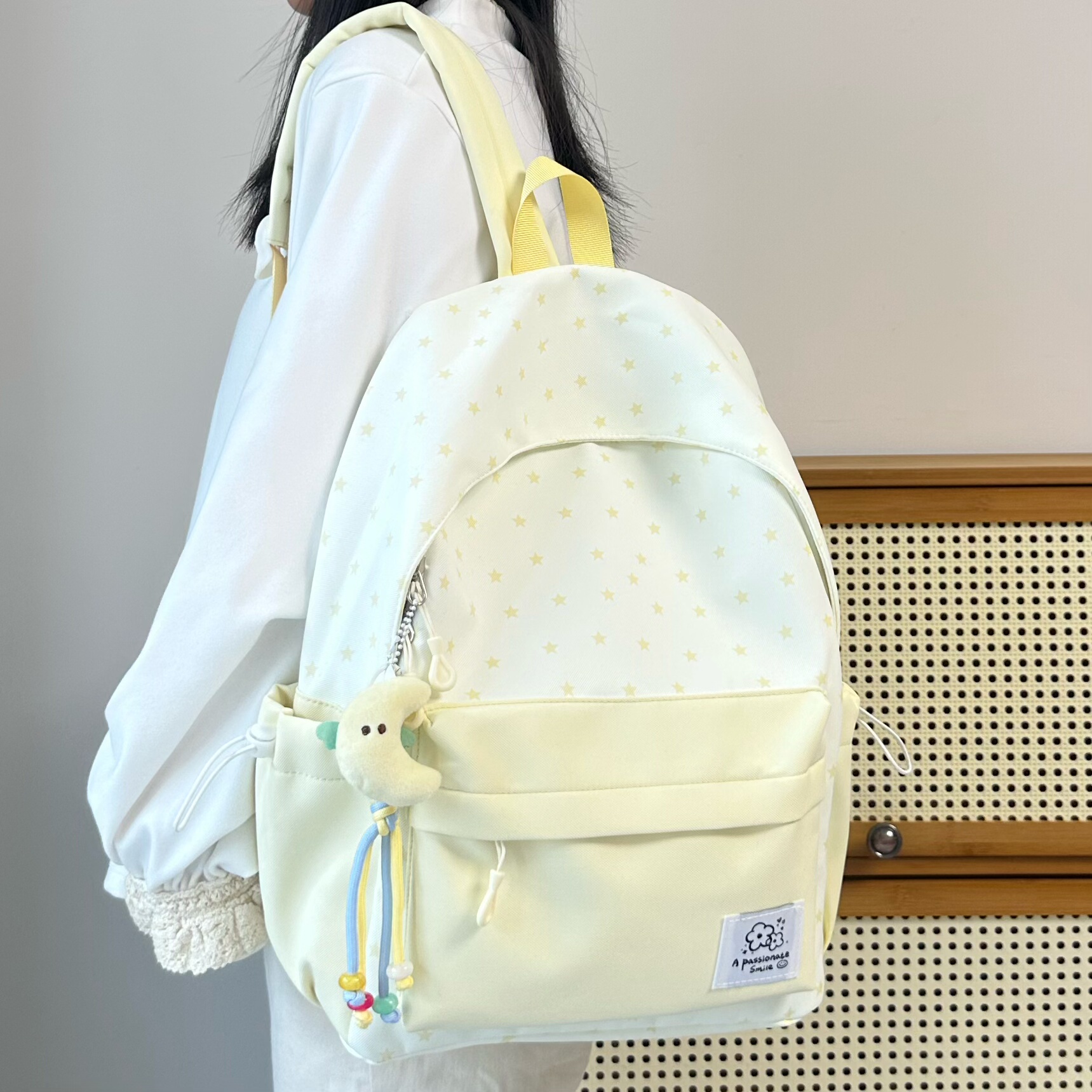 Корейская версия ins wind niche универсального рюкзака большой емкости star backpack для женщин, учащихся младших классов средней школы, студентов колледжей, школьный ранец для путешествий