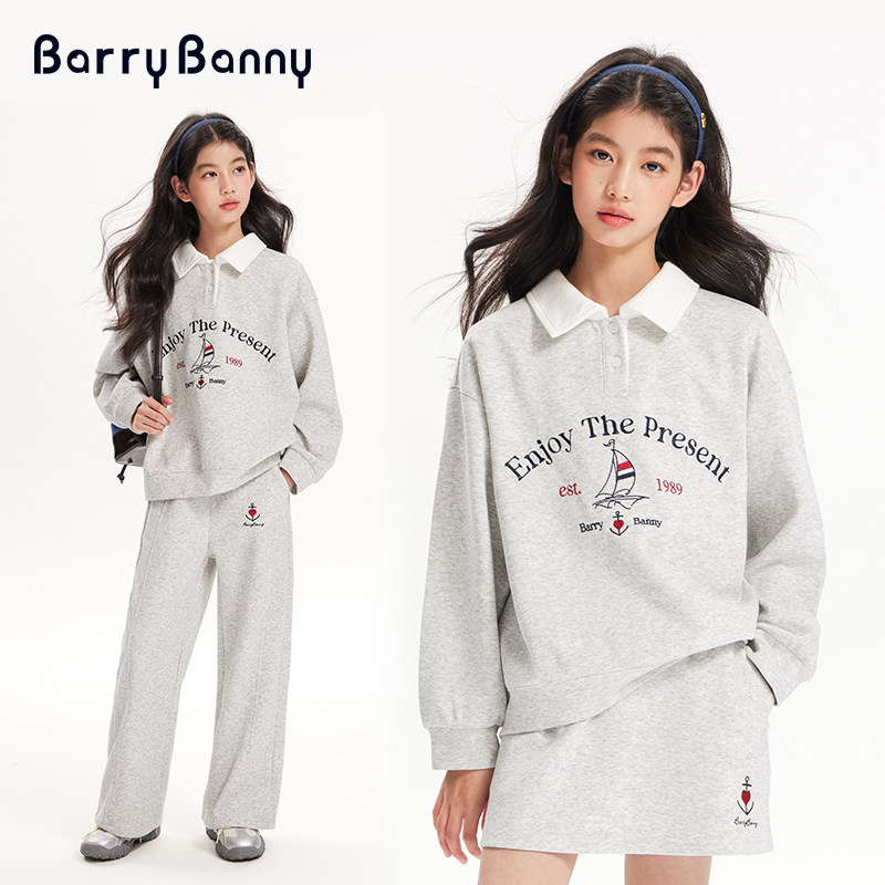 Свитер для девочек BarriBanny, спортивный костюм, новые осенние брюки, топы для девочек, детская весенняя одежда design sense