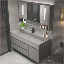 Nano rock integrated bathroom cabinet combination washbasin, washbasin, washbasin, washbasin, rock panel, minimalist modern mirror cabinet