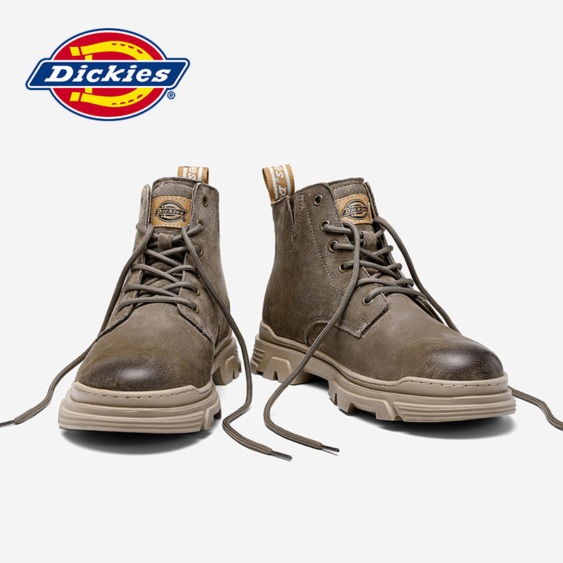 Мужские ботинки Dickies Martin; новинка 2026 года; летние зимние ботинки; мужская обувь из хлопка и бархата для сохранения тепла.