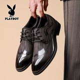 Кожаная обувь Playboy, мужская кожаная деловая официальная одежда, лакированная кожа с острым носком, глянцевая свадебная обувь для жениха, большой размер, новый стиль