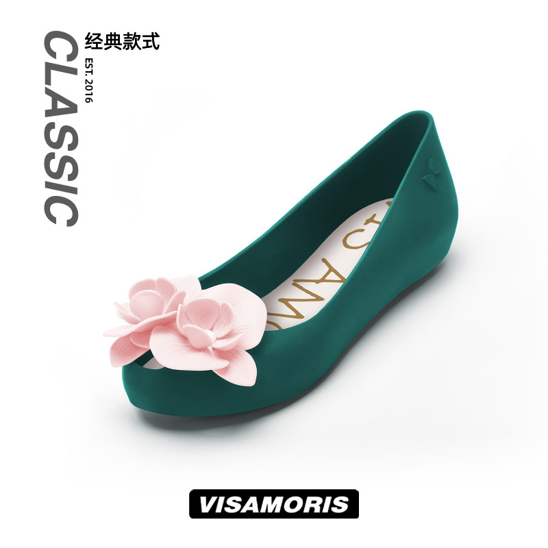 Британская обувь visamoris Yunmosu jelly; обувь для родителей и детей; женская обувь camellia на плоской подошве; детская обувь; новинка 2026 года