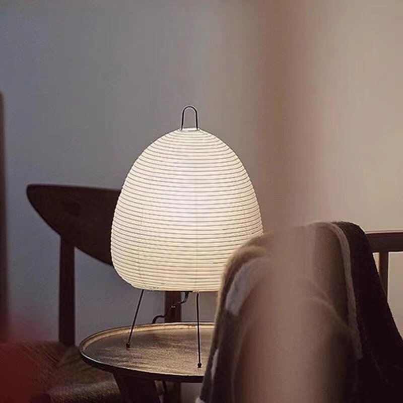 Исаму Ногучи (Isamu Noguchi) Настольная лампа в японском стиле Ваби-саби, спальня, высококлассная атмосфера стиля sense ins, креативная гостиная, прикроватная настольная лампа из рисовой бумаги