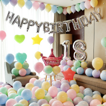 Happy birthday party for internet celebrities, boys and girls, scene decoration supplies, background wall balloons, decoration for the 18th anniversary gift