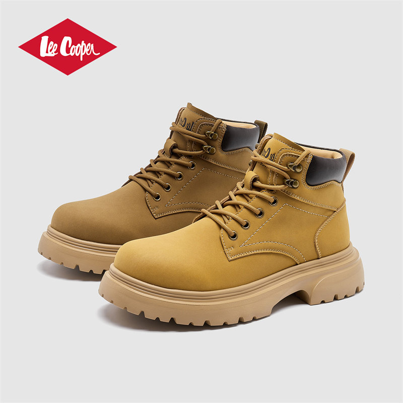Мужские ботинки Martin от Lee Cooper; коллекция 2025 года; новинка осени; повседневные нескользящие ботинки в стиле ретро; ботинки из ревеня; увеличенного размера