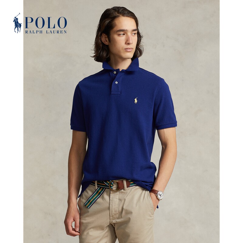 Ralph Lauren/Мужская и женская классическая рубашка поло из тонкой сетки с короткими рукавами Ralph Lauren RL12198