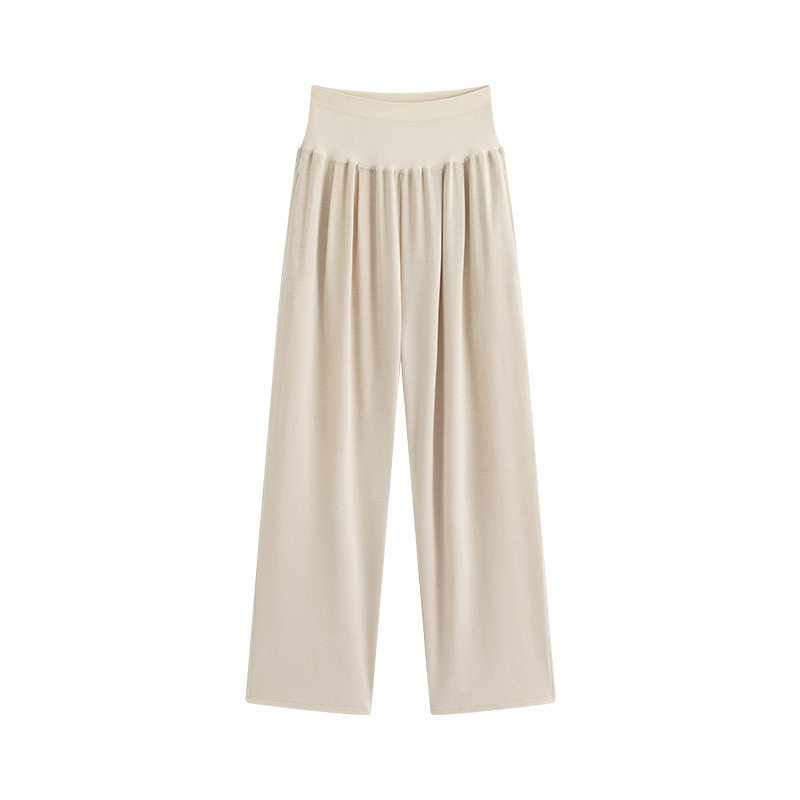 Летние тонкие широкие брюки для беременных из хлопка, верхняя одежда, новинка 2026 года, брюки для подтяжки живота, молочно-белые летние брюки для беременных