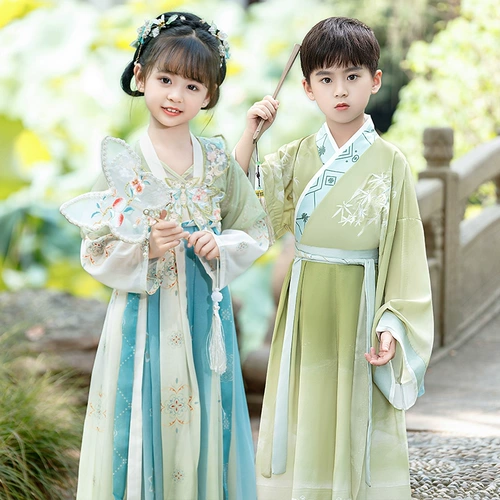 Ханьфу, осенний детский костюм мальчика цветочника для мальчиков