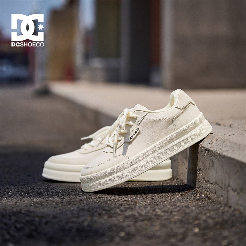 Весенне-летние кроссовки DCSHOES Malibu Lift; мужская повседневная обувь; белые туфли; кожаная дышащая мужская обувь в стиле ретро