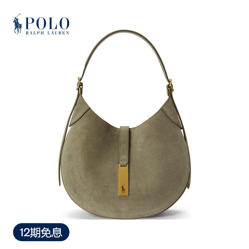 【Polo ID】 Ralph Lauren/Женская осенняя сумка из коровьей замши Ralph Lauren 26, маленькая сумка через плечо