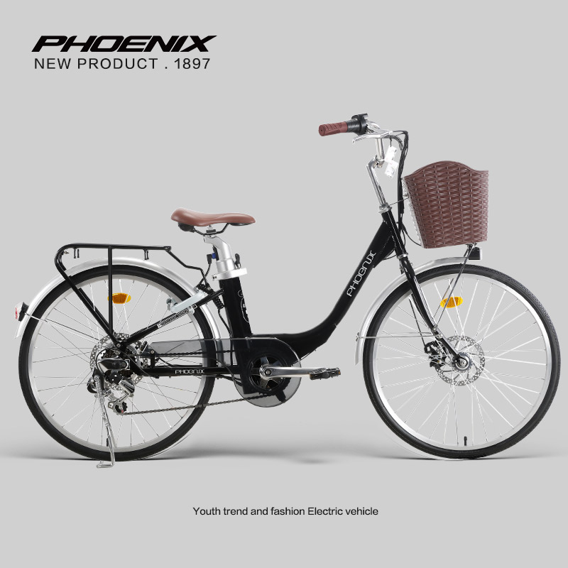 Подседельная трубка велосипеда Phoenix Princess с электрическим усилителем, литиевая батарея, замок в виде подковы, электрический велосипед, лестница для двух автомобилей, электрический велосипед