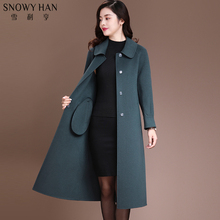 Double-sided Cashmere Coat Women's Mid length 2023 New High end Wool Double-sided Wool Mother's Autumn and Winter Wool Coat