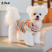 ISPET Pet Dog Clothing Autumn Teddy Bears Shiba Dog Small and Medium sized Dog Puppies Warm Arctic Velvet Sweater