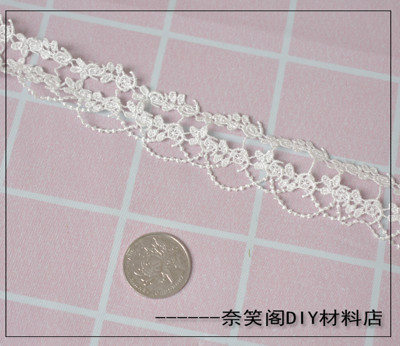 taobao agent 3.4cm蕾丝服装辅料 牛奶丝手工diy花边 婚纱礼服花边满包邮