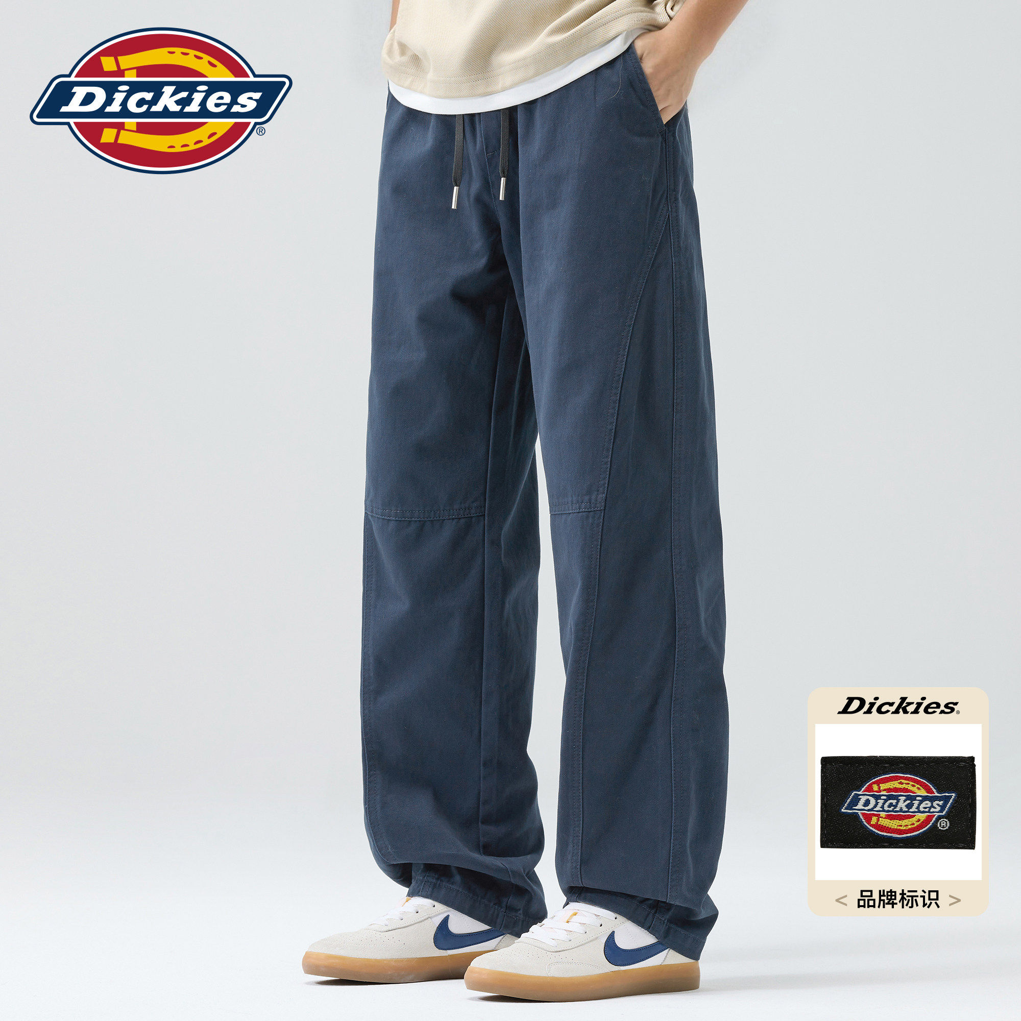 Повседневные брюки Dickies в американском стиле, мужские свободные простые хлопковые дышащие молодежные прямые комбинезоны для мальчиков