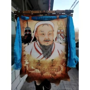 Внутренняя Монголия нарисована Дженгисхан национальные характерные ремесленные украшения роспись ресторан Ресторан Монгольский мешок интерьер декоративные висящие картины