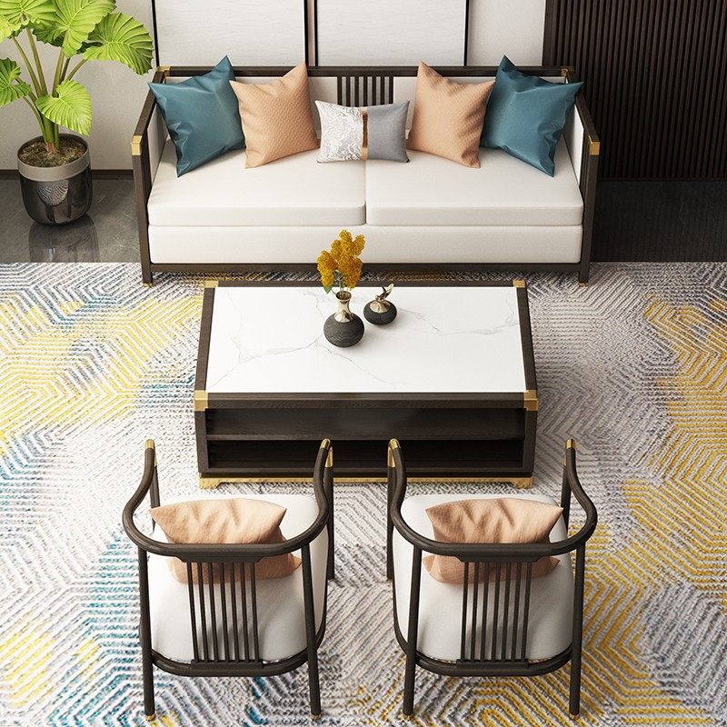 Дизайнерская мебель по индивидуальному заказу, новый офис продаж в китайском стиле, сочетание стола для переговоров и стула, раскладной диван в чайном домике, стойка регистрации в лобби