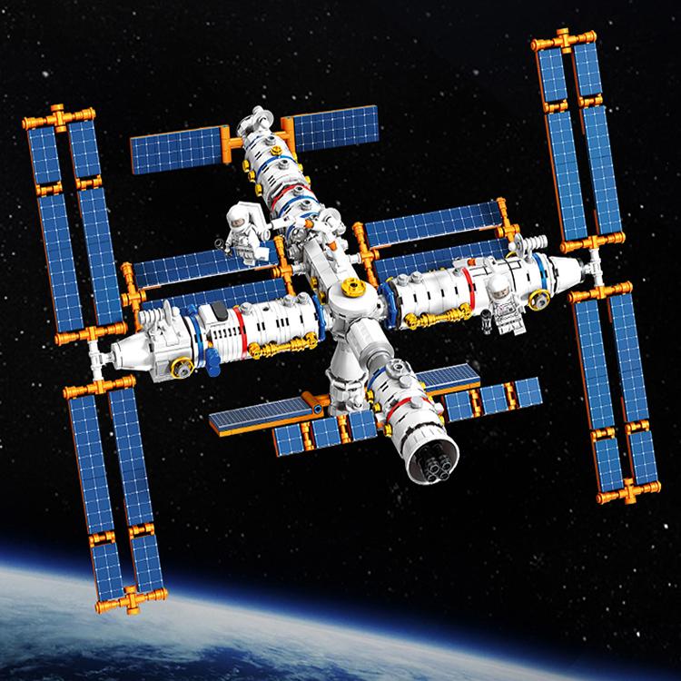 Космическая станция ракетные строительные блоки Китайская космическая станция Тяньгун Космическая сборка строительные блоки игрушки для мальчиков и девочек подарки на день рождения