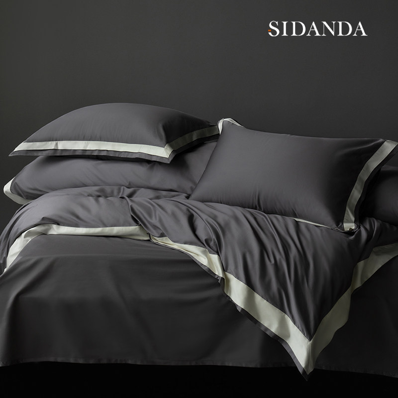 Постельное белье из чистого хлопка высокого качества SIDANDA 200, состоящее из четырех частей, в стиле простыни для пятизвездочного отеля
