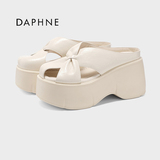 Полусапожки baotou на толстой подошве с бантом Daphne/женская верхняя одежда; босоножки и тапочки на бисквитной подошве с юбкой P