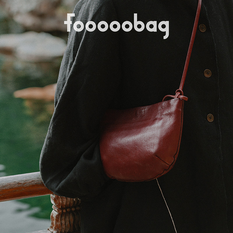 серия fooooobag растительного дубления "Fuling bag", новинка, первый слой воловьей кожи, регулируемый плечевой ремень, простая женская сумка