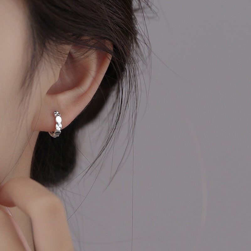 серьги из серебра 999 пробы, женские уши с пирсингом, нишевый дизайн, стиль ins, изысканность, универсальные серьги, пряжки для ушей, кольца для ушей, серьги