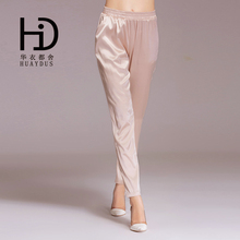 2021 Summer Thin Heavyweight Silk Pants for Women with Silkworm Silk for Slimming, Large and High Sizes