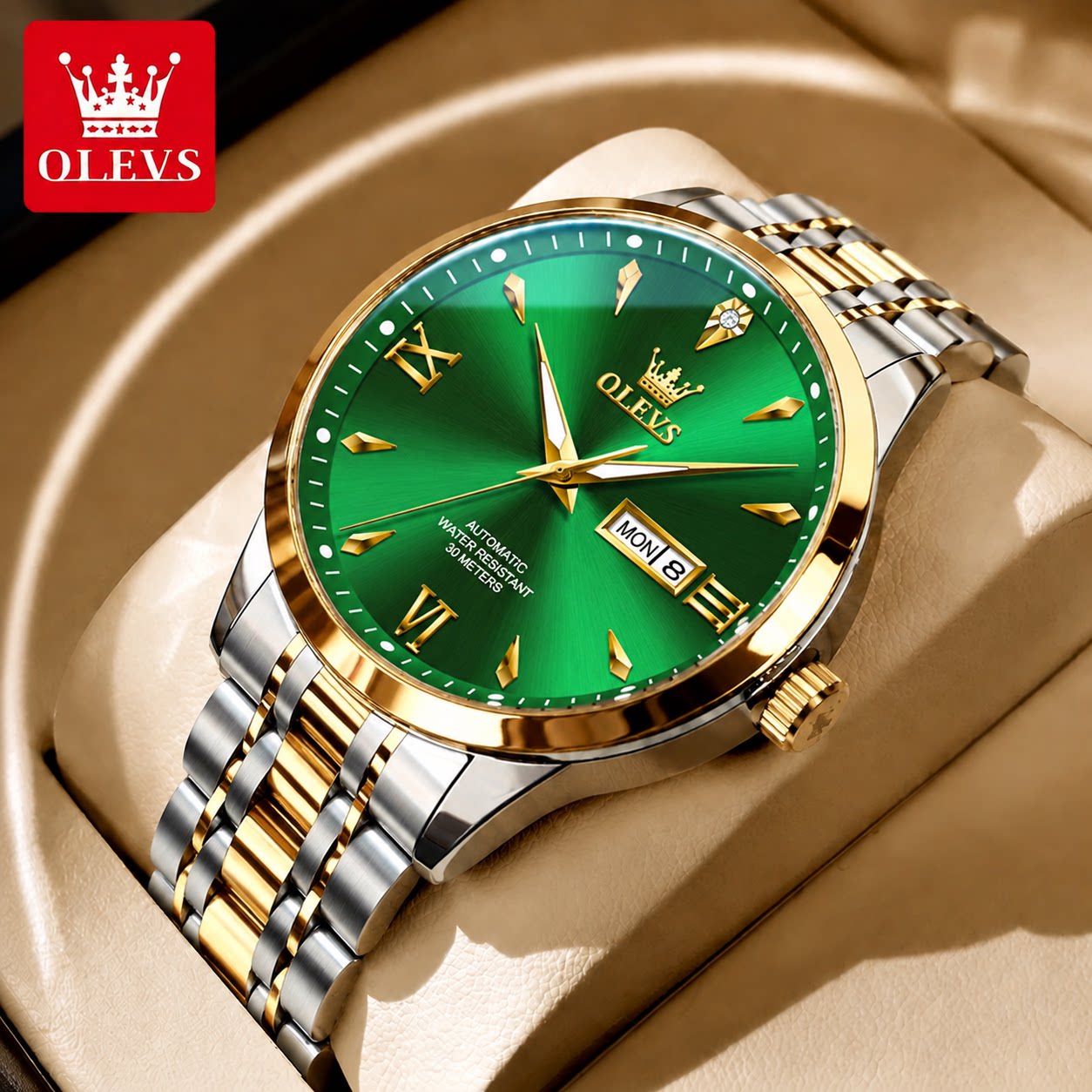 Швейцарские знаменитые часы Oulishi Green Water Ghost Подлинные часы мужские 2026 новые оригинальные механические часы с автоподзаводом