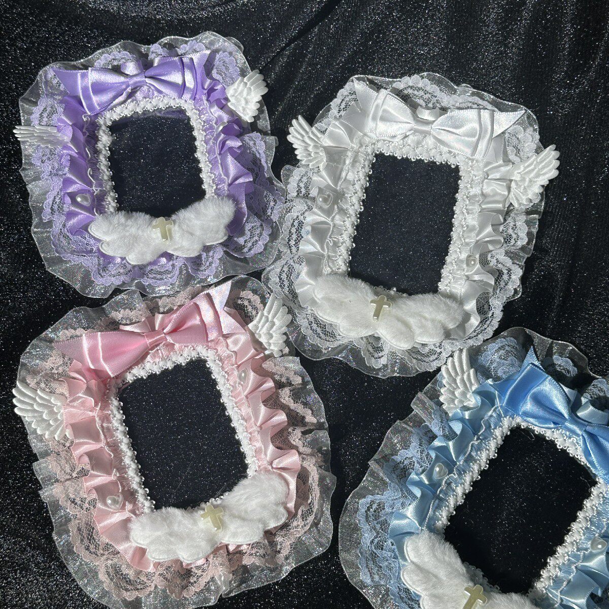 DIY handmade lace Lolita style accessories card holders/organizers, finished products available now. (Ins-style anime cartoon DIY handmade lace Lolita accessories card holders/organizers)