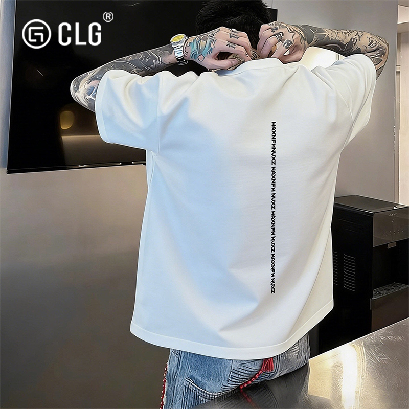 Гонконгский бренд CLG tide, модная футболка с короткими рукавами и буквенным принтом, летний ленивый стиль, свободный простой повседневный топ с короткими рукавами