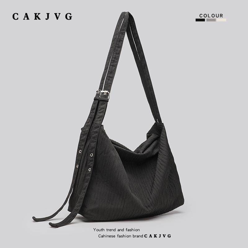 CAKJVG early eight холщовая повседневная универсальная сумка-тоут для пригородных поездок, новинка 2024 года, осенне-зимняя сумка-мессенджер большой емкости на одно плечо