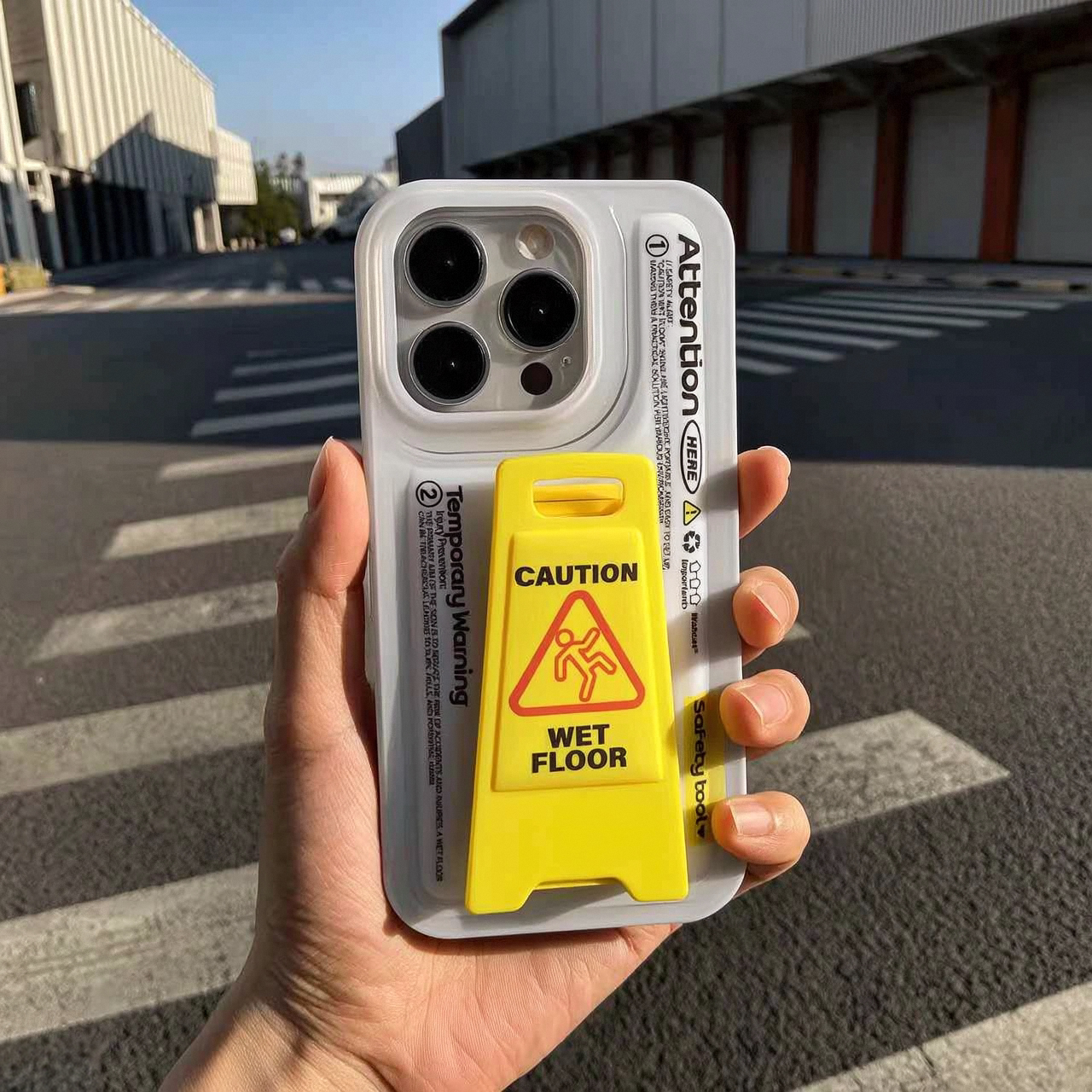 Original Apple 17 Pro Max phone case, 3D protective case with stand, suitable for iPhone 16/15, quirky and creative design, unique and uncommon, drop and impact resistant.