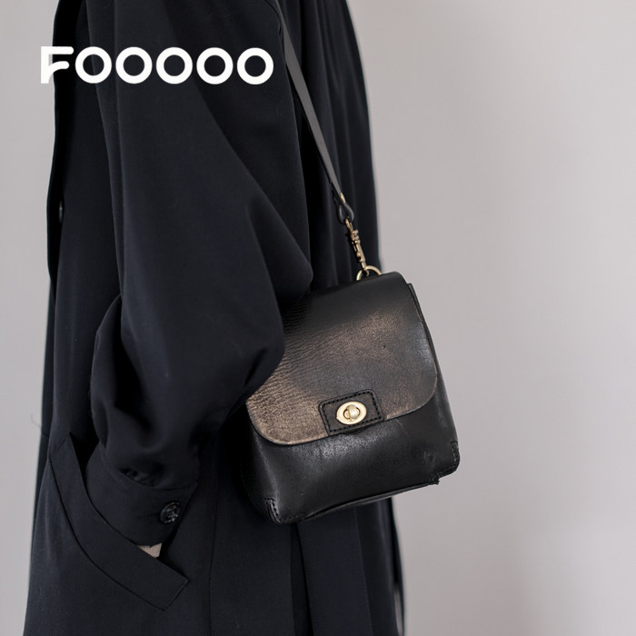 сумка для тофу с ретро-замком серии fooooobag растительного дубления, простая повседневная ретро-сумка через плечо, сумка-мессенджер