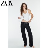 Новинка ранней осени ZARA2026, женские повседневные джинсы TRF с низкой талией и широкими штанинами 6929222 443
