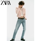 ZARA26 новинка ранней осени, женский приталенный пиджак TRF с длинными рукавами и воротником-стойкой с принтом 4341706 676