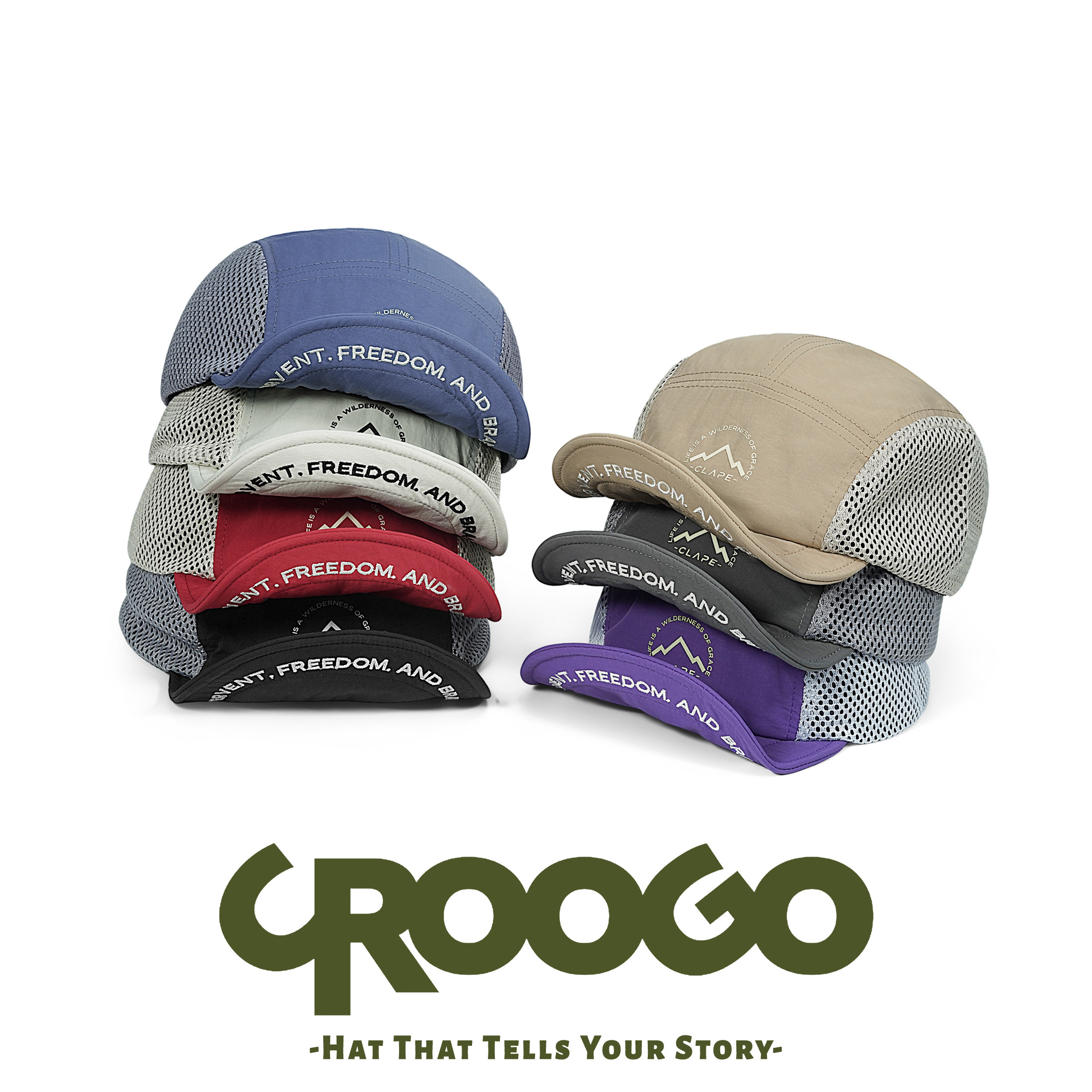 Бейсболка CROOGO из водонепроницаемой и дышащей сетки с мягкими полями, вышитая для уличных видов спорта на открытом воздухе, американская солнцезащитная кепка