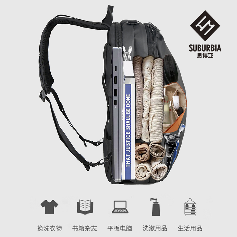 ПРИГОРОДНЫЙ рюкзак большой емкости, мужской деловой компьютерный рюкзак, сумка для поездок на короткие расстояния, деловая школьная сумка