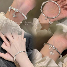 Fake One Compensation Ten Old Phoenix Details Fanhua Pure Silver Bracelet Female 9999 Full Silver Bracelet as a Valentine's Day Gift for Girlfriend's Mother